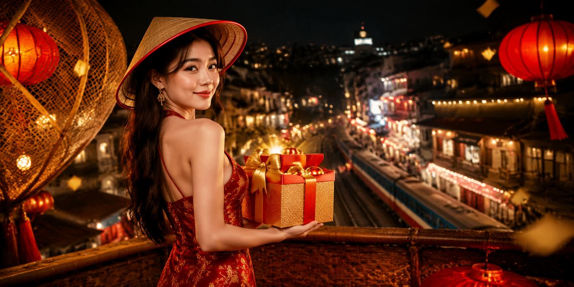 Phụ nữ đội nón lá Hà Nội xem kết quả xổ số và kèo cược buổi chiều