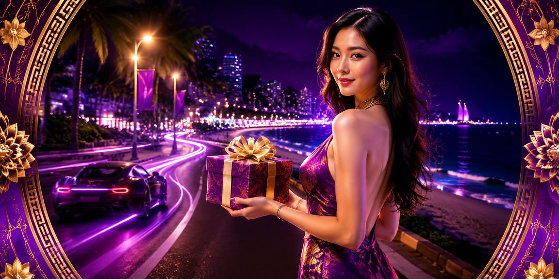 Ánh đèn neon sôi động tại sòng bài Phan Thiết về đêm